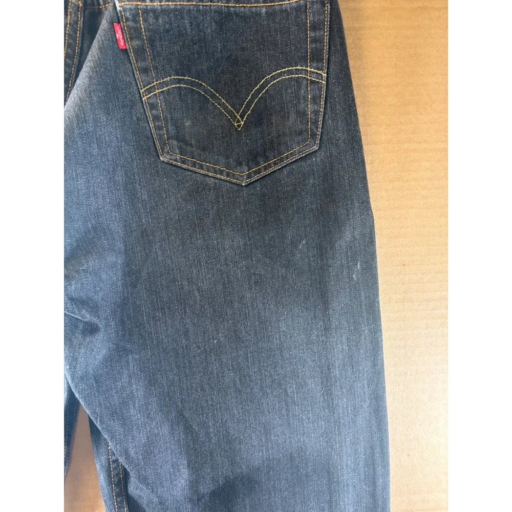 Levi's 501 XX Jeans Mens 34x31 Dark Wash Straight Leg Button Fly 100% Cotton